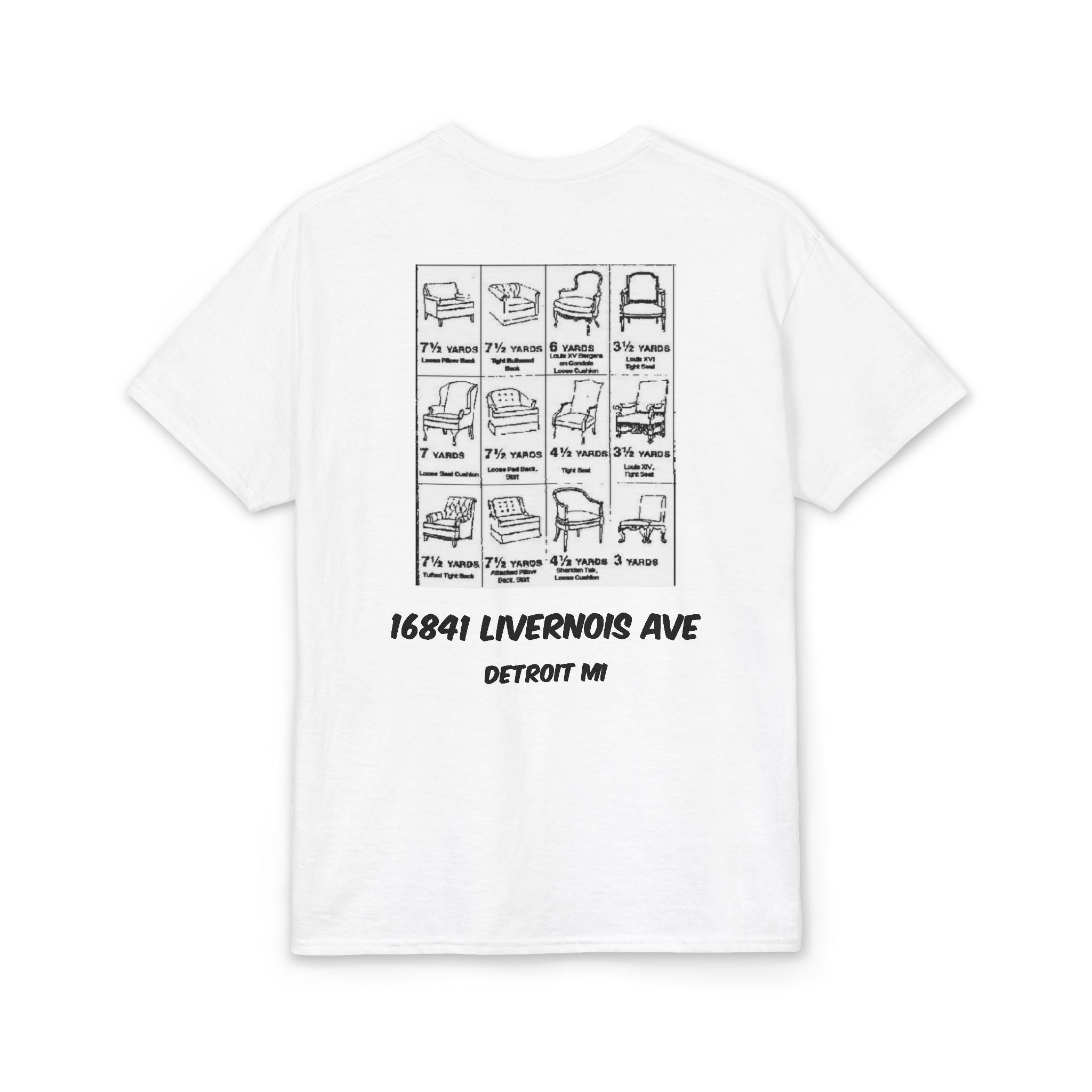 Vintage Mid-Century Couch Art T-Shirt — 'Home Is Where The Sofa Is' Retro Design